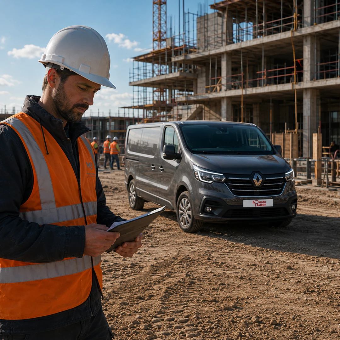 Renault Trafic Grand z kierownikiem budowy